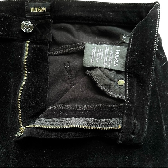 HUDSON JEANS Barbara High-Waisted Skinny Ankle Jeans in Black Velvet - Picture 7 of 8